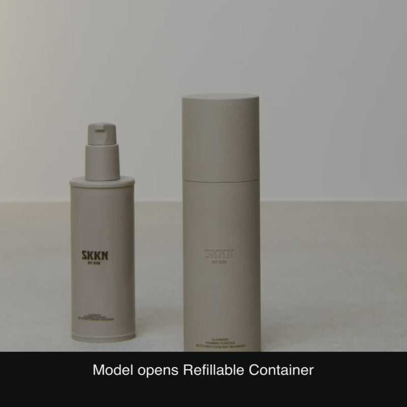 Model puts cap back on refillable SKKN BY KIM Cleanser| Refill
