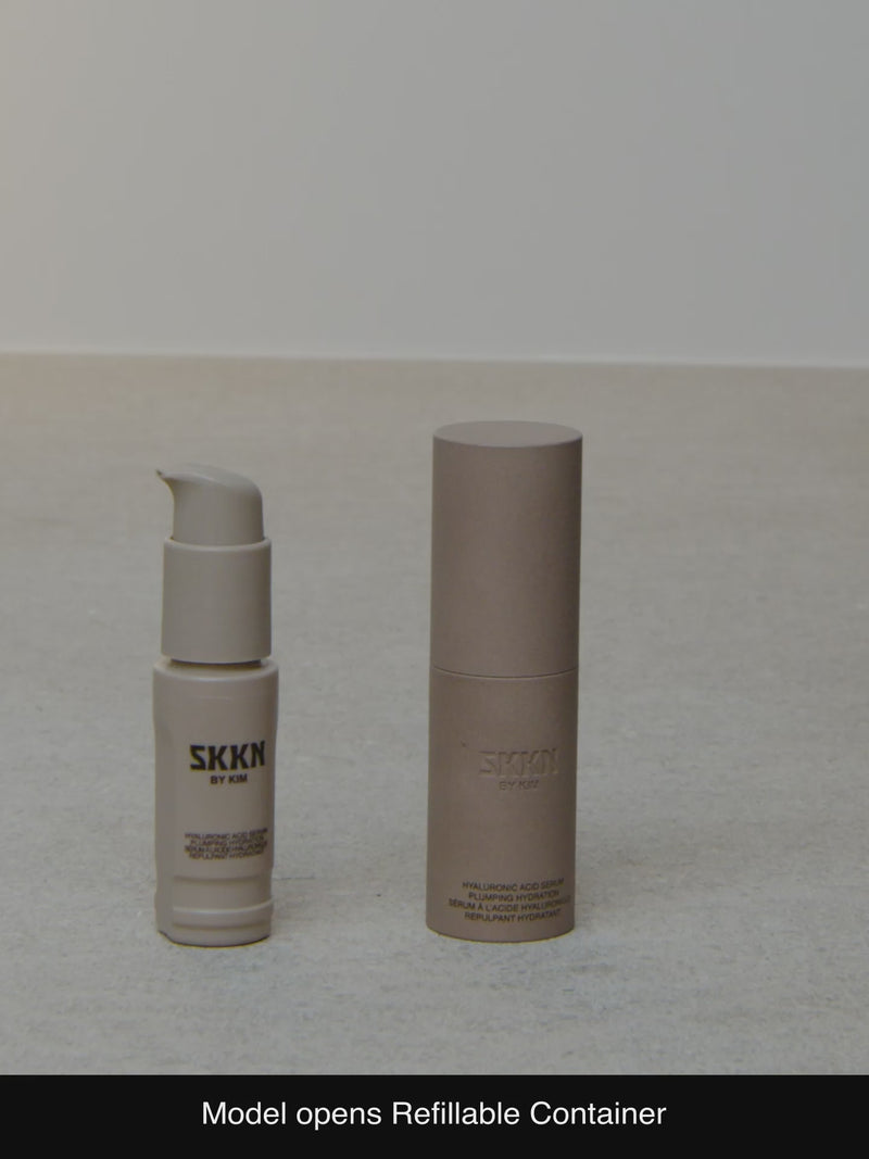 Removing and refilling the SKKN BY KIM Hyaluronic Acid Serum Plumping Hydration bottle | Refill